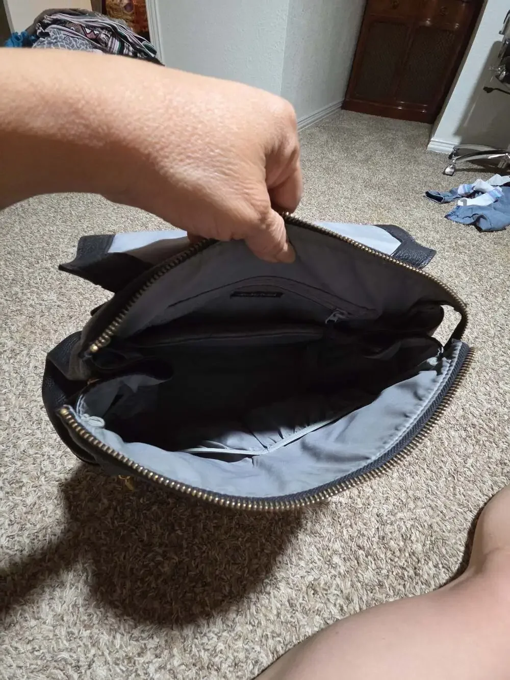 Freshly Picked Classic Diaper Backpack in Black Vegan Leather